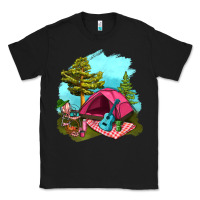 Glamping Camp And Pink Tent Classic Tee | Teevron