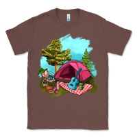 Chestnut Glamping Camp And Pink Tent Classic Tee - BundleAndBundleShop