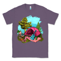 Lavender Glamping Camp And Pink Tent Classic Tee - BundleAndBundleShop