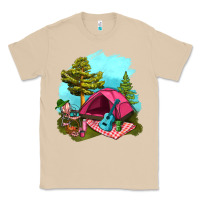 Mushroom Glamping Camp And Pink Tent Classic Tee - BundleAndBundleShop