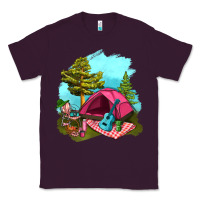 Plum Glamping Camp And Pink Tent Classic Tee - BundleAndBundleShop