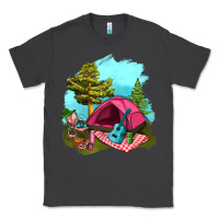 Smoke Glamping Camp And Pink Tent Classic Tee - BundleAndBundleShop