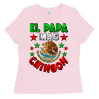 Bubblegum Pink El Papa Mas Chingon Mexican Ladies Tee - LillyAllenDesigns