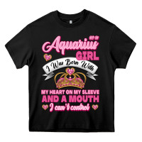 Black As a Aquarius Girl I was Born with My Heart on my Sleeve and a mouth Heavy Core Tee - Jasminsmagicworld
