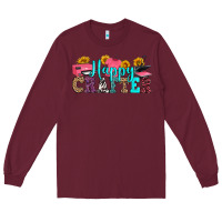 Burgundy happy crafter Long Sleeve Tee - RanaPortraitStore