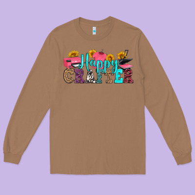 Happy Crafter Long Sleeve Tee Designed By Ranaportraitstore