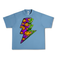 Pebble Blue halloween lightning bolt Urban Heavy Tee - BundleAndBundleShop