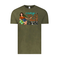 Vintage Olive Camp Hair Don't Care Vintage Tee - BundleAndBundleShop