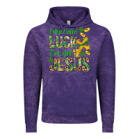 Cloud Purple I Don't Need Luck I've Got Jesus St. Patricks Vintage Hoodie - BundleAndBundleShop