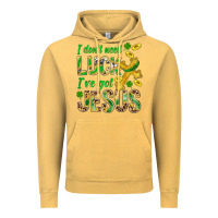 Vintage Mustard I Don't Need Luck I've Got Jesus St. Patricks Vintage Hoodie - BundleAndBundleShop