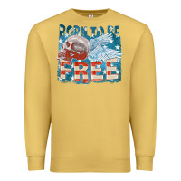 Antique Gold Born to be free Premium Sweatshirt - FaDigitalArtStudio