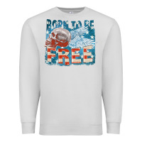 Dove Grey Born to be free Premium Sweatshirt - FaDigitalArtStudio