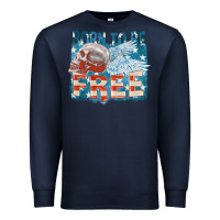 Navy Born to be free Premium Sweatshirt - FaDigitalArtStudio