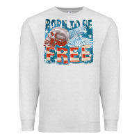 Oatmeal Heather Born to be free Premium Sweatshirt - FaDigitalArtStudio
