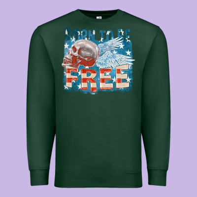 Born To Be Free Premium Sweatshirt Designed By Fadigitalartstudio