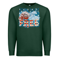 Sports Green Born to be free Premium Sweatshirt - FaDigitalArtStudio