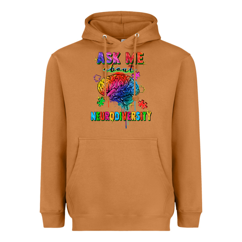 Ask Me About Neurodiversity Heavyweight Hoodie by FaDigitalArtStudio | Teevron