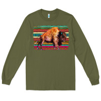 Army Green Aztec Buffalo Long Sleeve Tee - Bettercallsaul