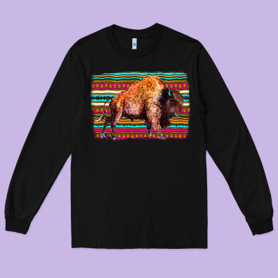 Aztec Buffalo Long Sleeve Tee Designed By Bettercallsaul