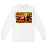 White Aztec Buffalo Long Sleeve Tee - Bettercallsaul