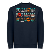 Navy dog mama dog mama dog mama Heavyweight Sweatshirt - texasbilliewilder