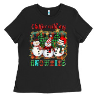 Black chillin with my snowies Ladies Tee - BarkalooDesign