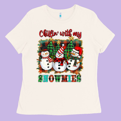 Chillin With My Snowies Ladies Tee Designed By Barkaloodesign