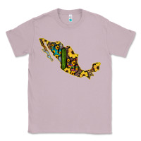 Lilac Guerrero Mexico Serape Cactus Sunflower Map Classic Tee - RanaPortraitStore