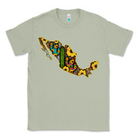 Matcha Guerrero Mexico Serape Cactus Sunflower Map Classic Tee - RanaPortraitStore