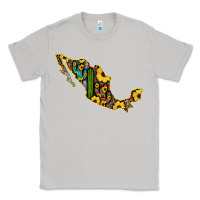 Moon Dust Guerrero Mexico Serape Cactus Sunflower Map Classic Tee - RanaPortraitStore