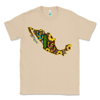 Mushroom Guerrero Mexico Serape Cactus Sunflower Map Classic Tee - RanaPortraitStore