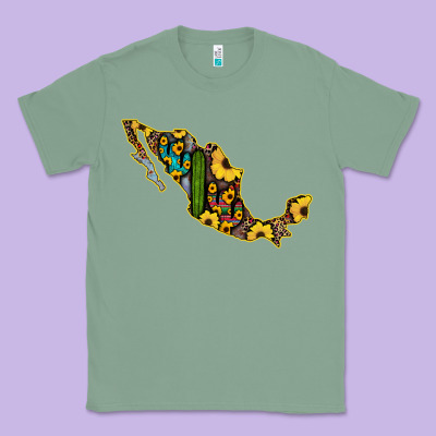Guerrero Mexico Serape Cactus Sunflower Map Classic Tee Designed By Ranaportraitstore