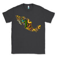 Smoke Guerrero Mexico Serape Cactus Sunflower Map Classic Tee - RanaPortraitStore