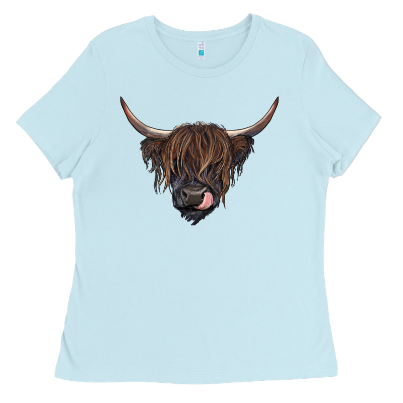 Black Highland Cow Ladies Tee by RanaPortraitStore | Teevron