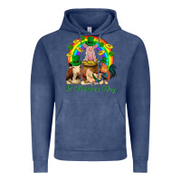 Vintage Denim St. Patrick's Day Farm Animal Png Vintage Hoodie - BundleAndBundleShop