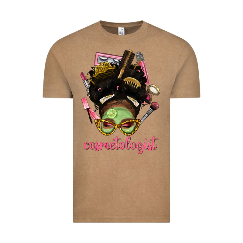 Afro Messy Bun Cosmetologist Vintage Tee by BundleAndBundleShop | Teevron