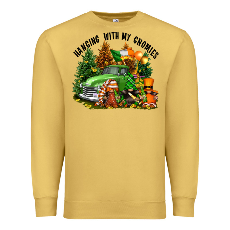 St. Patricks Day Hanging With My Gnomies Premium Sweatshirt by FaDigitalArtStudio | Teevron