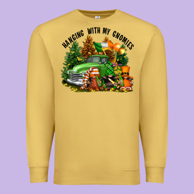 St. Patricks Day Hanging With My Gnomies Premium Sweatshirt Designed By Fadigitalartstudio