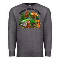 Charcoal Heather St. Patricks Day hanging with my gnomies Premium Sweatshirt - FaDigitalArtStudio