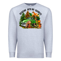 Heather Grey St. Patricks Day hanging with my gnomies Premium Sweatshirt - FaDigitalArtStudio