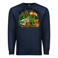 Navy St. Patricks Day hanging with my gnomies Premium Sweatshirt - FaDigitalArtStudio