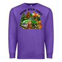 Purple St. Patricks Day hanging with my gnomies Premium Sweatshirt - FaDigitalArtStudio