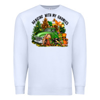 White St. Patricks Day hanging with my gnomies Premium Sweatshirt - FaDigitalArtStudio