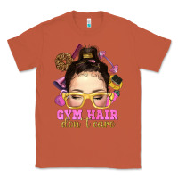 Copper Messy Bun Gym Hair Don't Care Bbs Classic Tee - BundleAndBundleShop