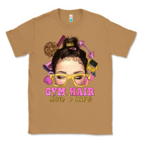 Toasted Coconut Messy Bun Gym Hair Don't Care Bbs Classic Tee - BundleAndBundleShop