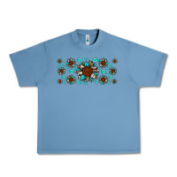 Pebble Blue cowhide leopard sunflower gemstone Urban Heavy Tee - JahusDesignShop