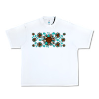 White cowhide leopard sunflower gemstone Urban Heavy Tee - JahusDesignShop