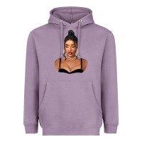 Lavender black woman Heavyweight Hoodie - FaDigitalArtStudio