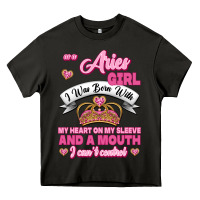 Asphalt As A Aries Girl I Was Born With My Heart On My Sleeve And A Mouth Heavy Core Tee - Jasminsmagicworld
