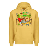 Antique Gold Hello Summer Premium Hoodie - CowCowDesign